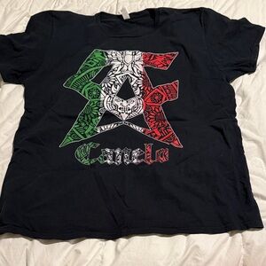 Black Graphic T-Shirt with Canelo Design